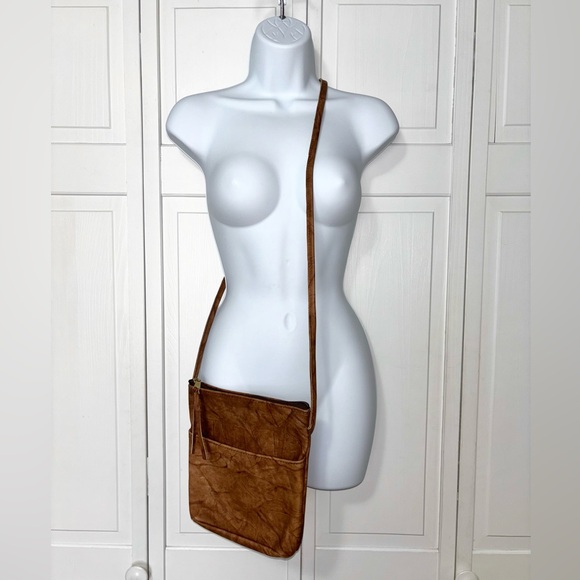 Handmade Leather Crossbody Messenger Style Purse & matching checkbook cover NWOT - Picture 6 of 6